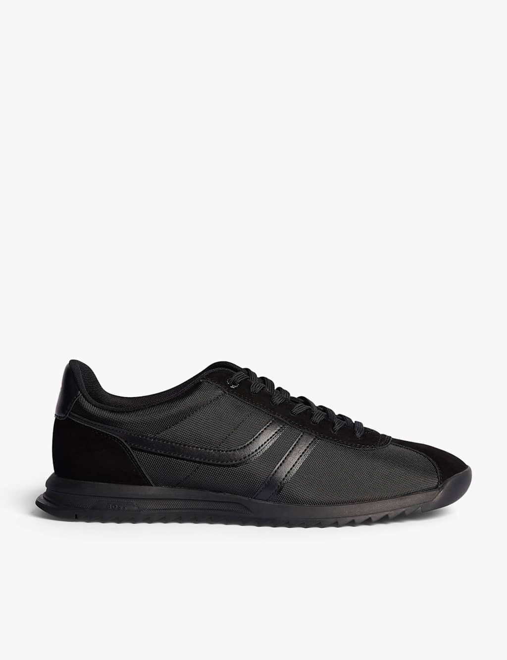 Boss Men's Zayn Tenn Lace-Up Trainers - 10 - Black - Available at M&S