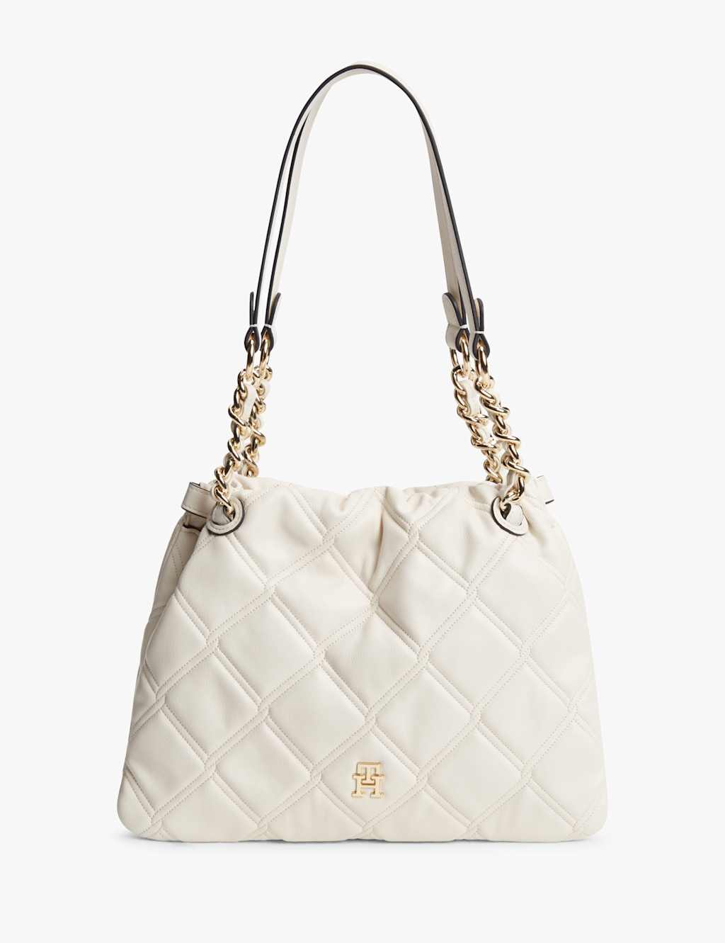 Tommy Hilfiger Women's Feminine Faux Leather Quilted Mini Tote Bag - Cream - Available at M&S