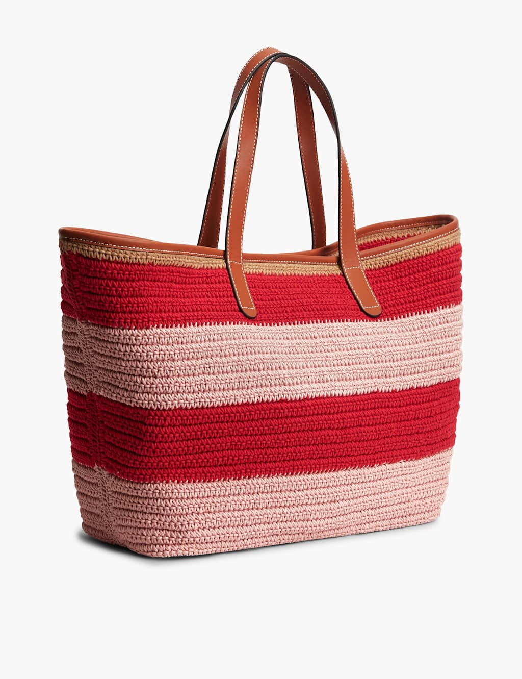 Tommy Hilfiger Women's TH Nautical Pure Cotton Striped Tote Bag - Pink Mix - Available at M&S