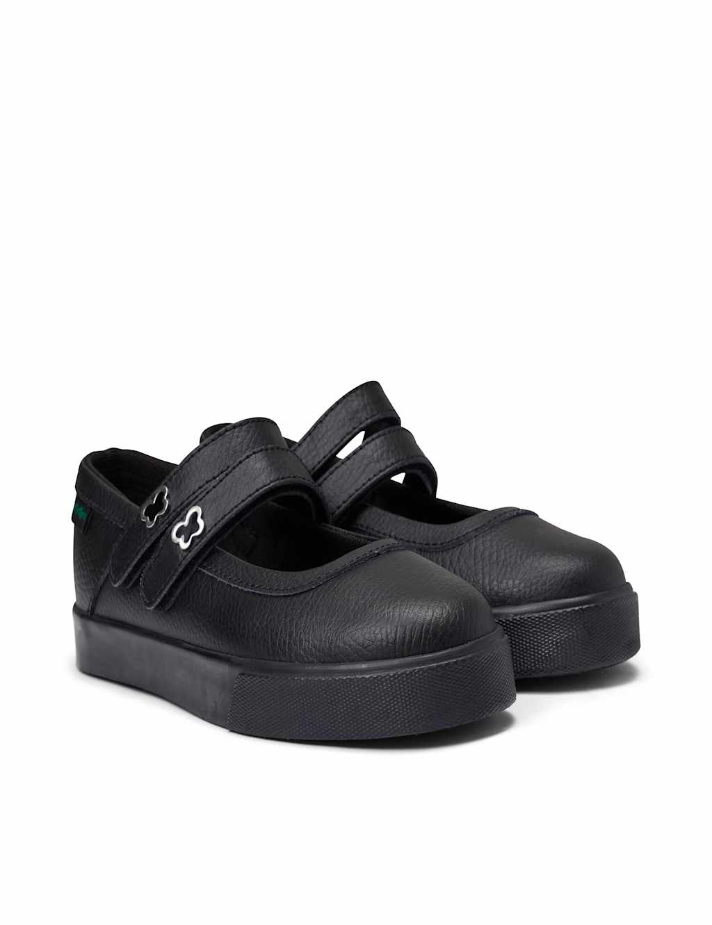 Kickers Girls Leather Mary Jane School Shoes (7 Small-12 Small) - 7 - Black - Available at M&S