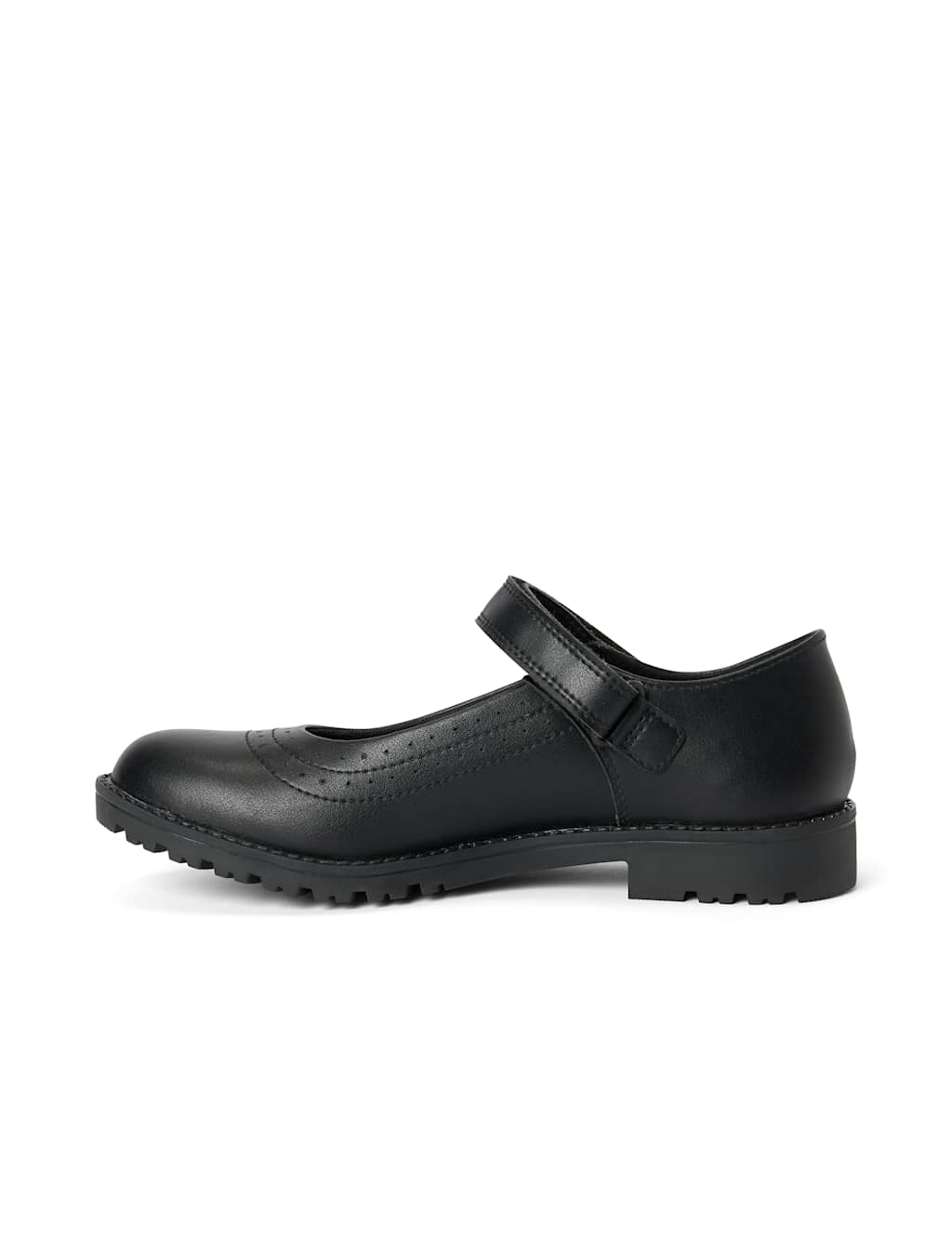 Kickers Girls Riptape Mary Jane School Shoes (3 Large-6 Large) - 6 - Black - Available at M&S