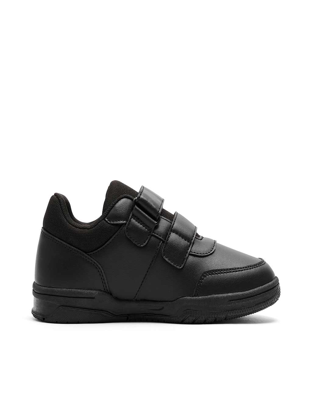 Kickers Boys Leather Riptape School Shoes (12 ½ Small - 2½ Large) - 13 - Black - Available at M&S