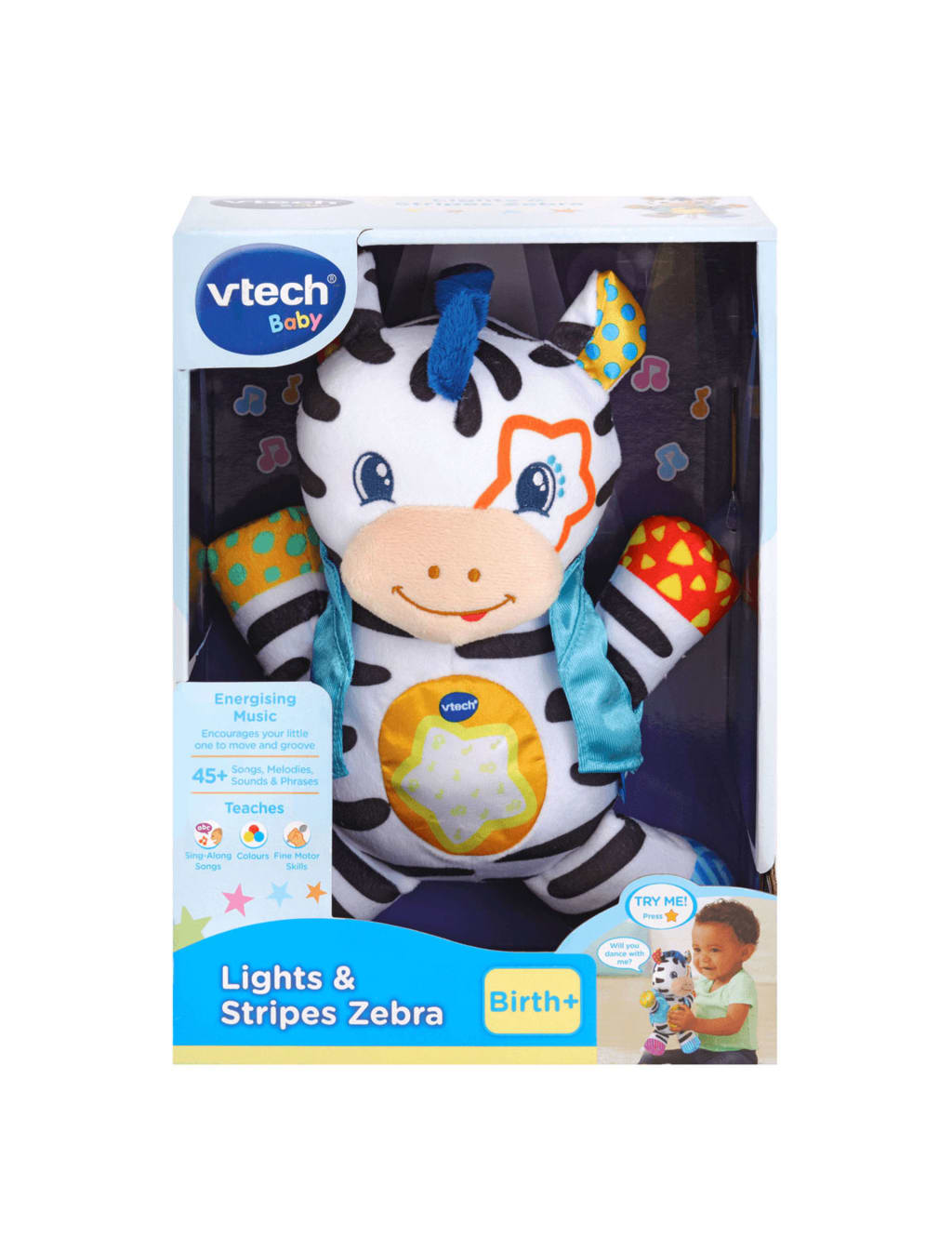 Lights & Stripes Zebra (0+ Mths)