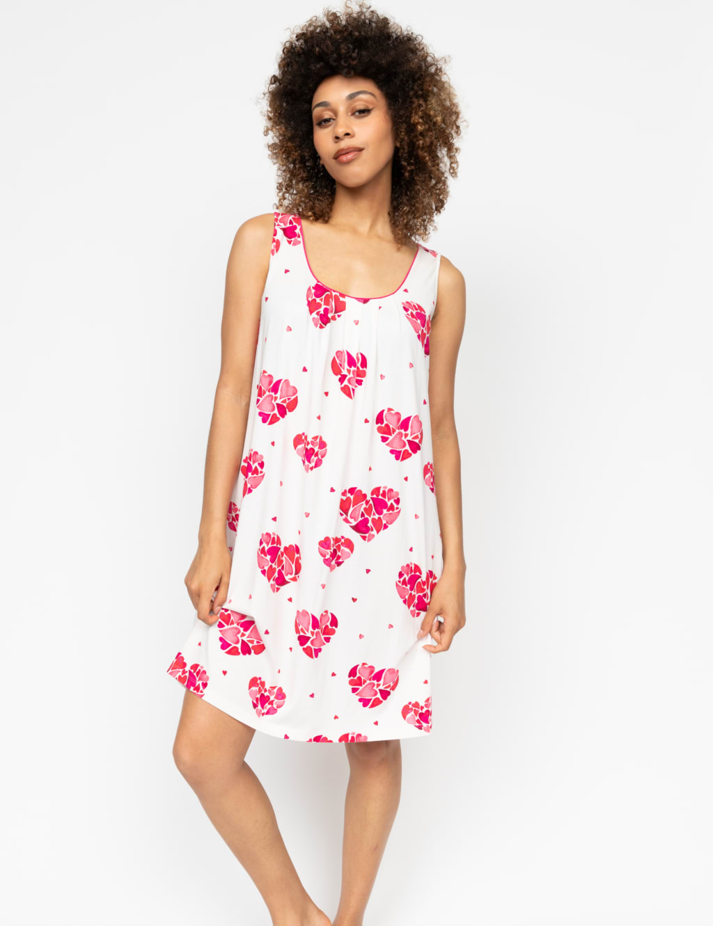Jersey Heart Print Nightdress