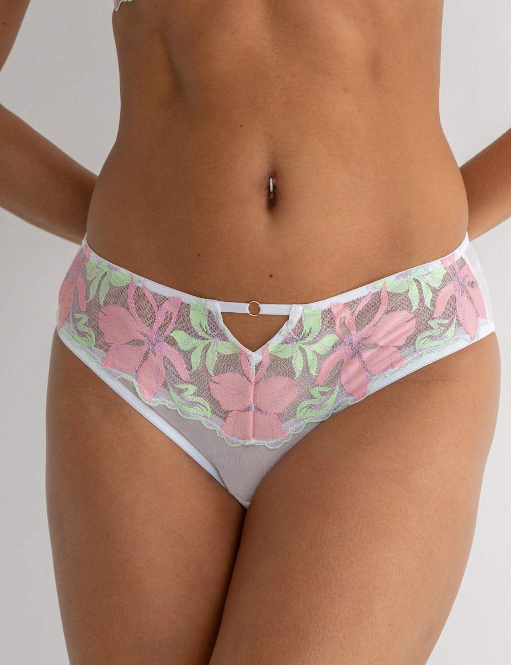 Pour Moi Women's Embroidered Knickers - 18 - White Mix - Available at M&S