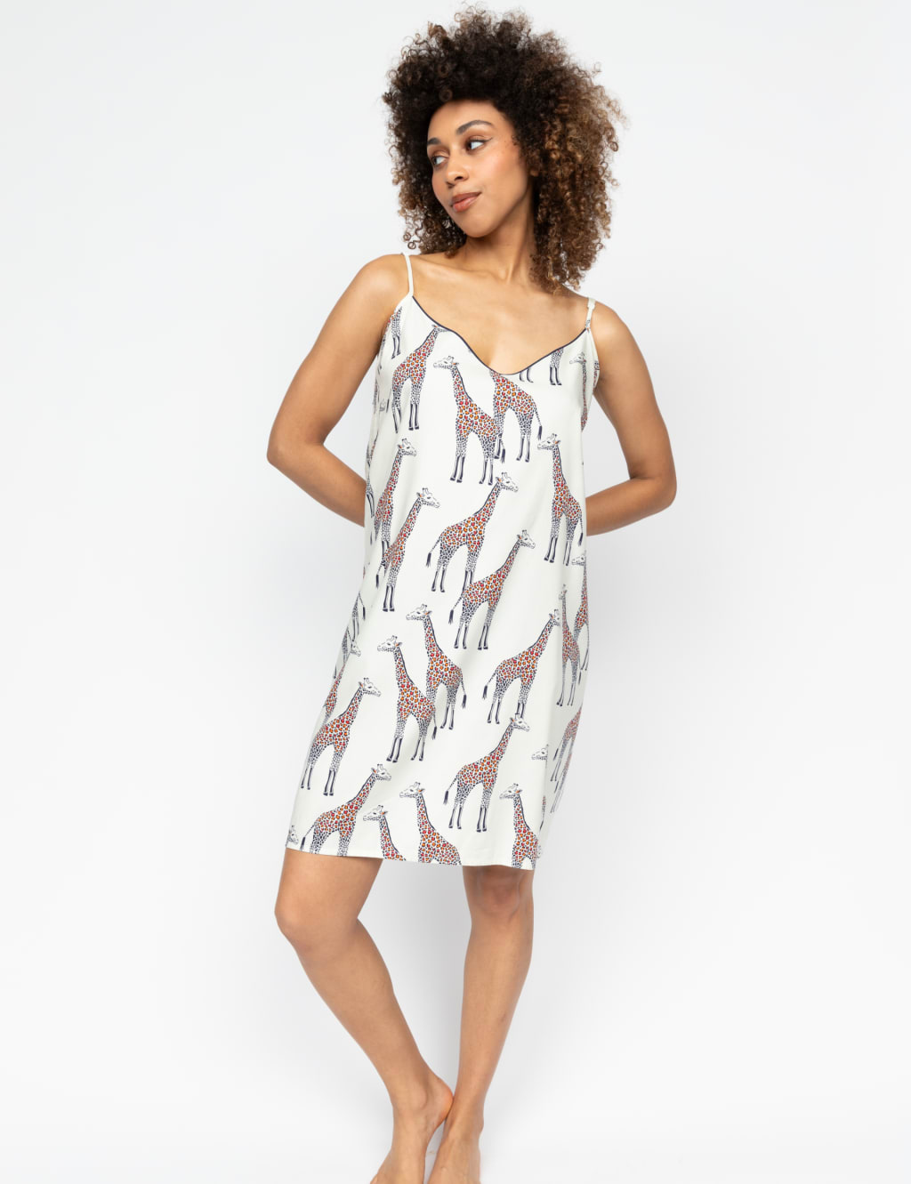 Cotton Modal Giraffe Print Chemise