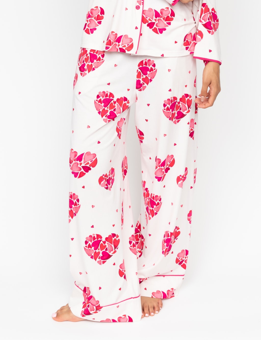 Cotton Blend Heart Pyjama Bottoms