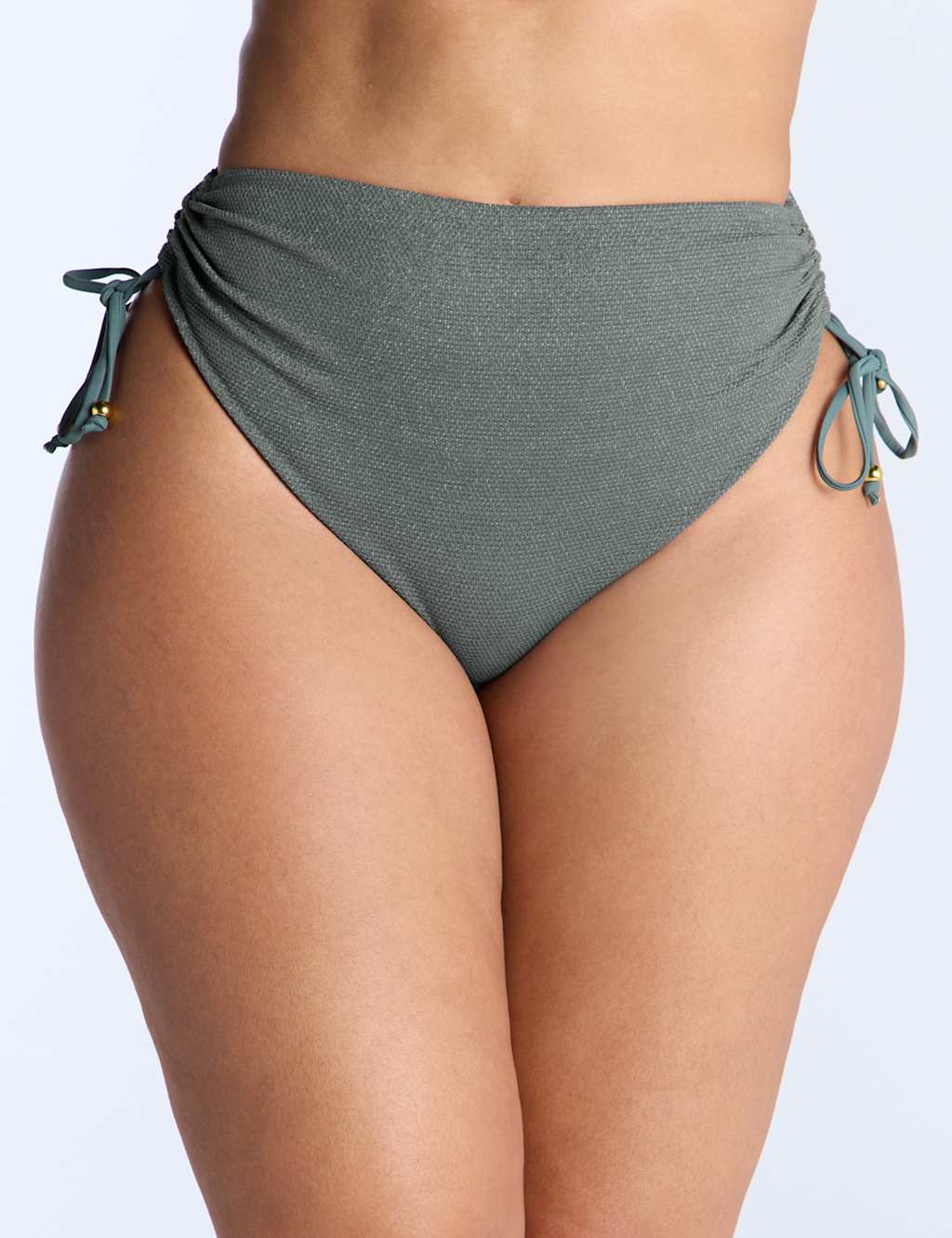 Ibiza Shimmer High Waisted Bikini Bottoms