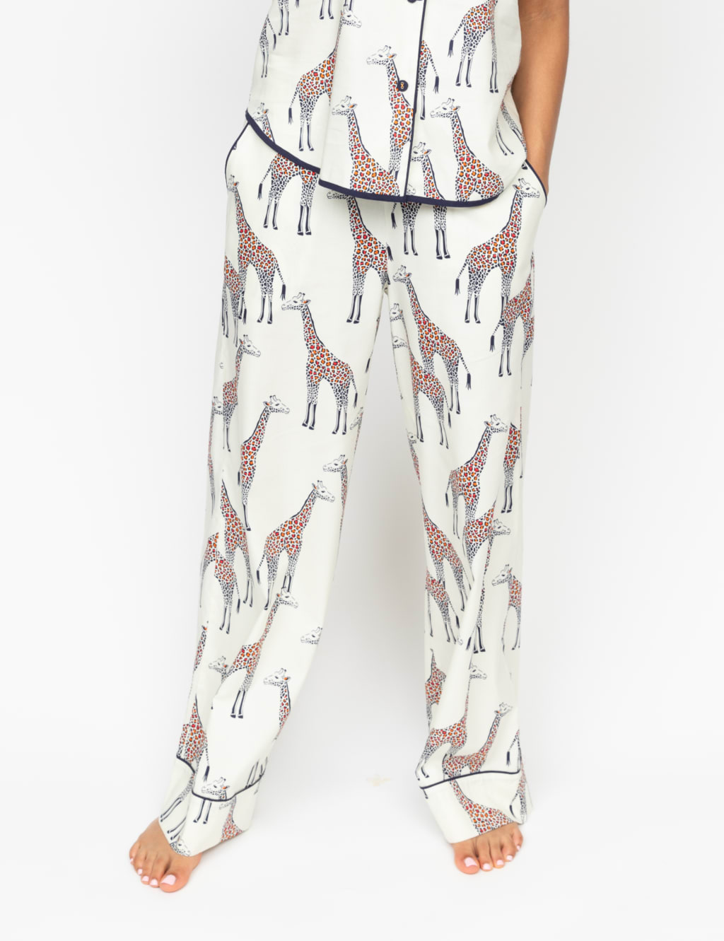 Cotton Modal Giraffe Print Pyjama Bottoms