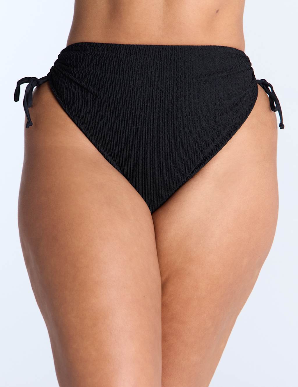 Amalfi Textured High Waisted Bikini Bottoms