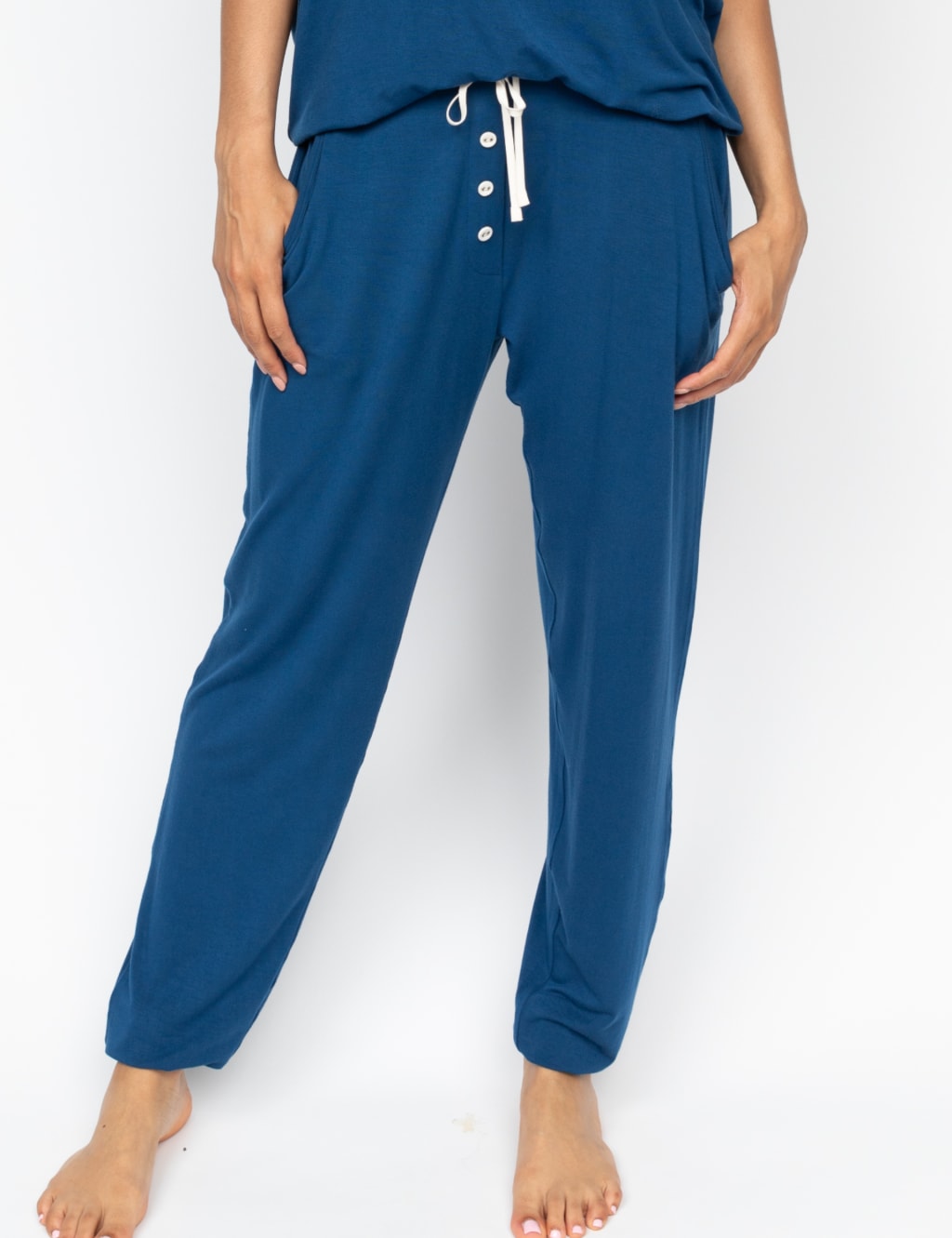 Modal Button Detail Pyjama Bottoms