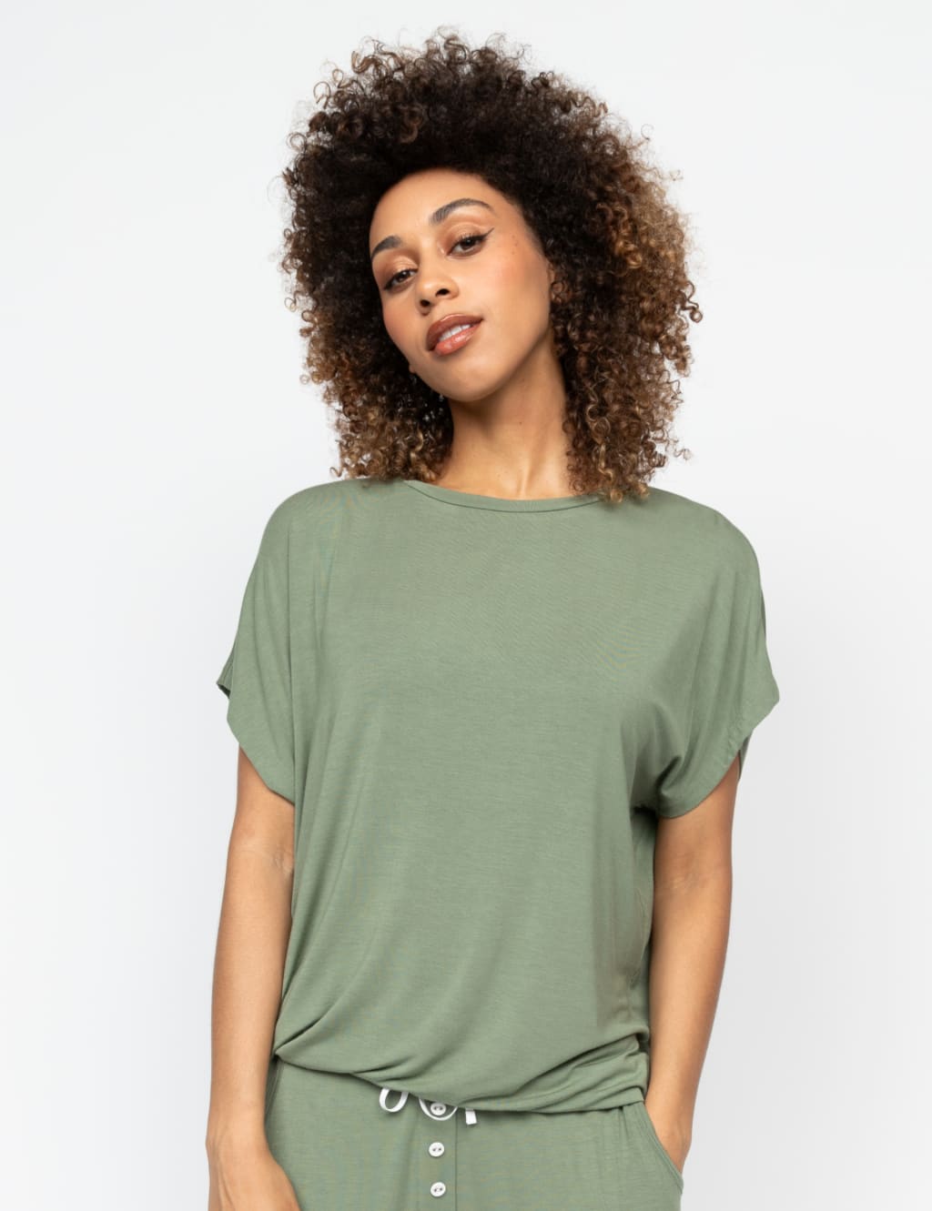 Jersey Cap Sleeve Pyjama Top