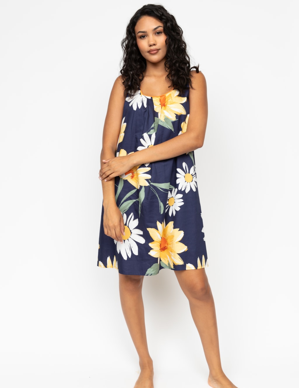 Cotton Modal Floral Sleeveless Nightdress