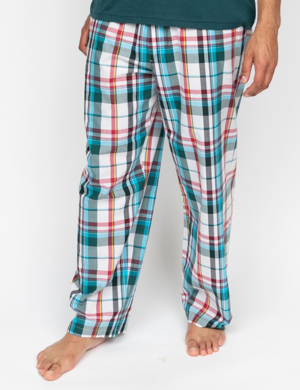 Pure Cotton Checked Pyjama Bottoms