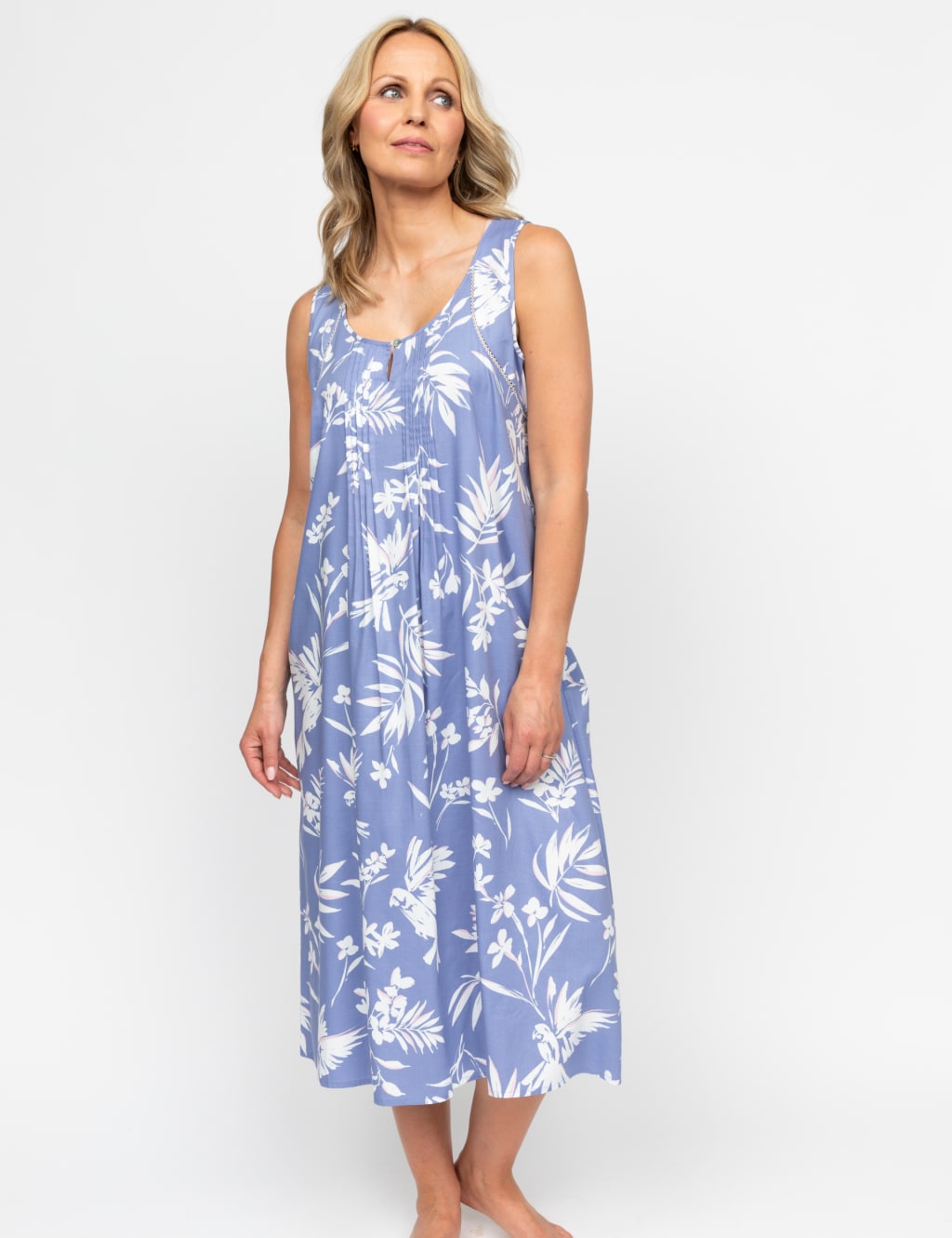 Cotton Modal Bird Print Nightdress