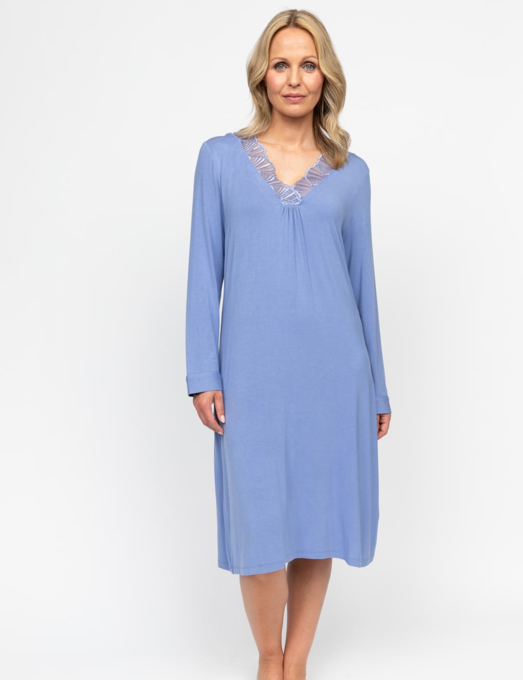 Modal Rich Jersey Lace Detail Nightdress