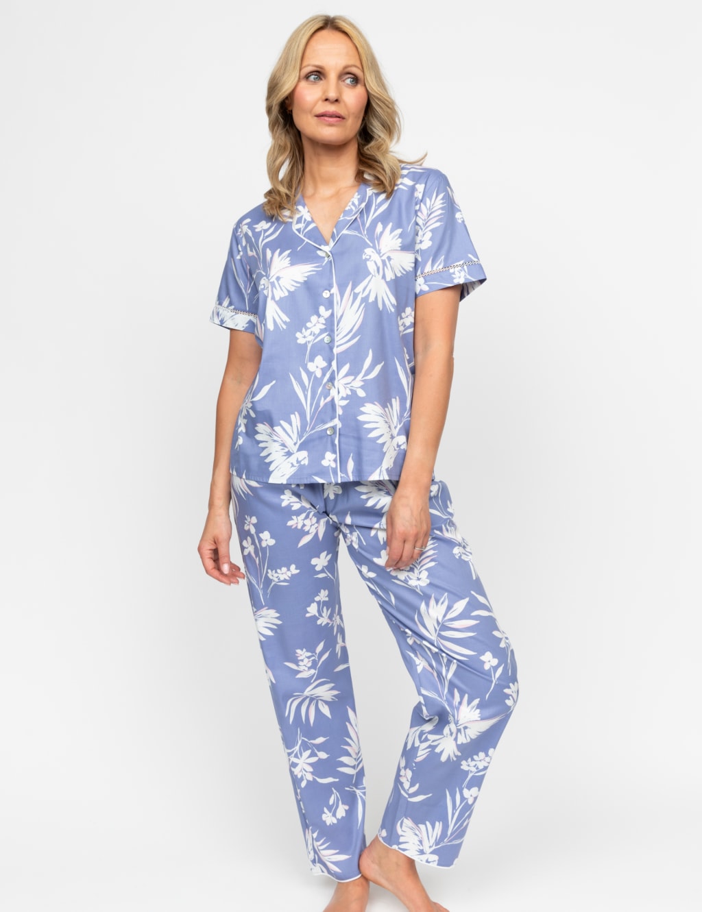 Cotton Modal Bird Print Pyjama Set