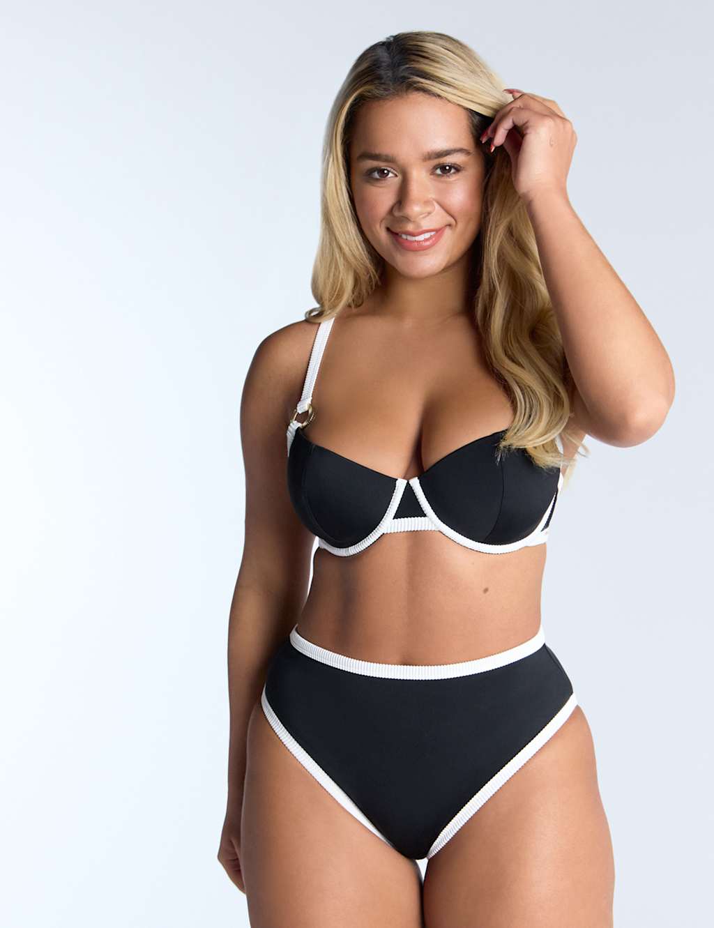 Mambo Monochrome Wired Padded Bikini Top B-G