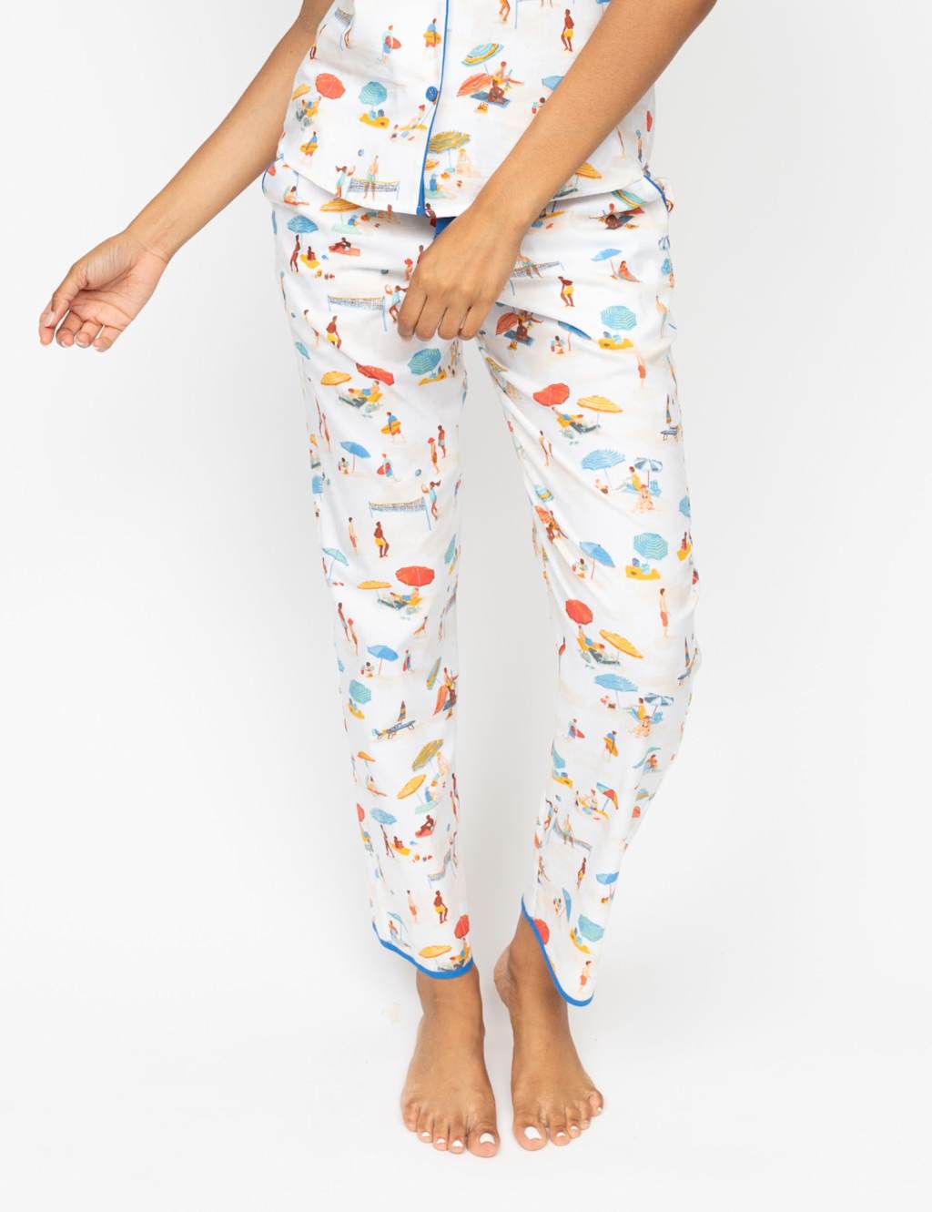 Cotton Modal Beach Print Pyjama Bottoms