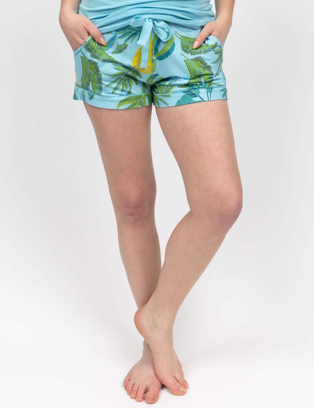 Cotton Modal Pineapple Print Pyjama Shorts