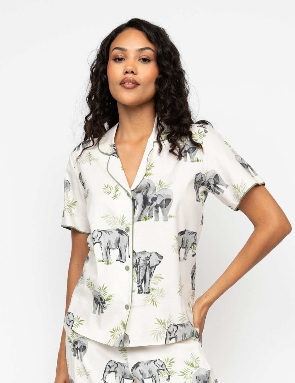Cotton Modal Elephant Pyjama Top