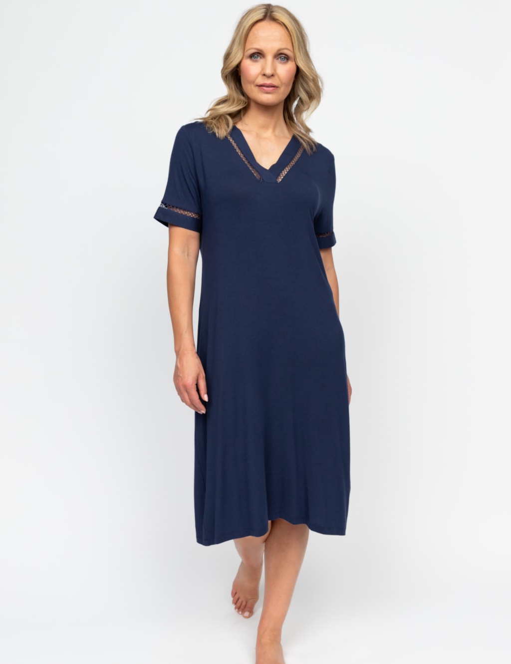Jersey Lace Insert Nightdress