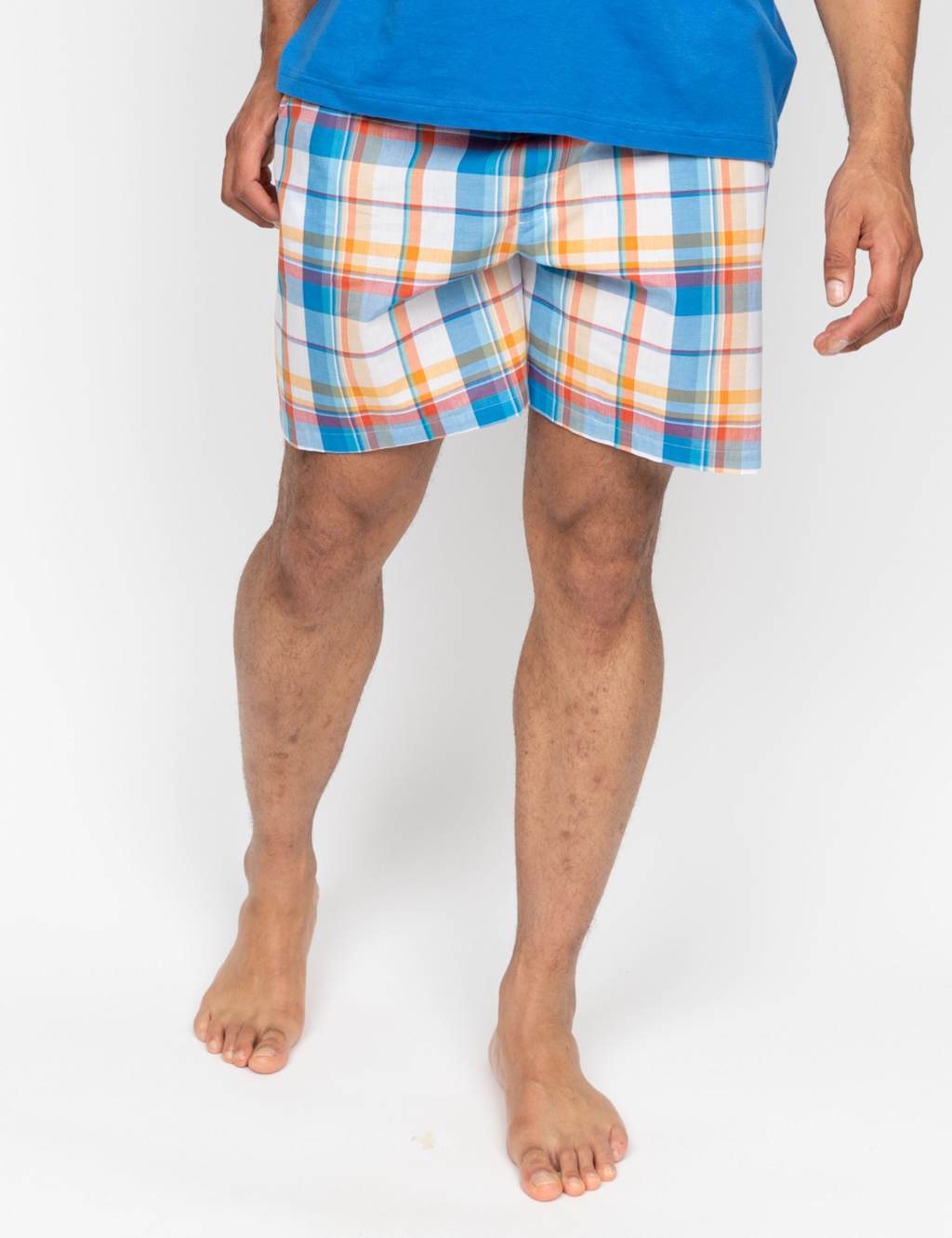 Pure Cotton Checked Pyjama Shorts