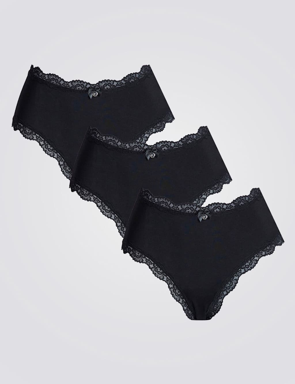 Boux Avenue 3pk Tatiana Thongs Black