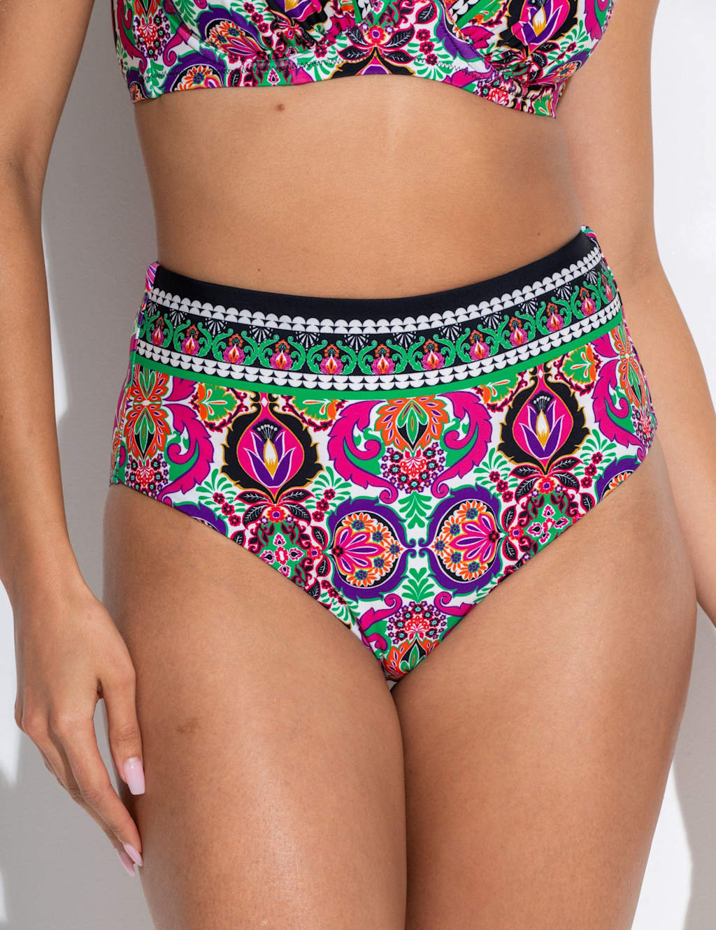 Pour Moi Women's Maldives High Waisted Bikini Bottoms - 12 - Multi - Available at M&S