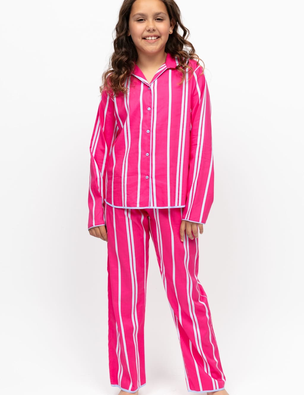 Cyberjammies Cotton Modal Striped Pyjamas (2-13 Yrs) Pink