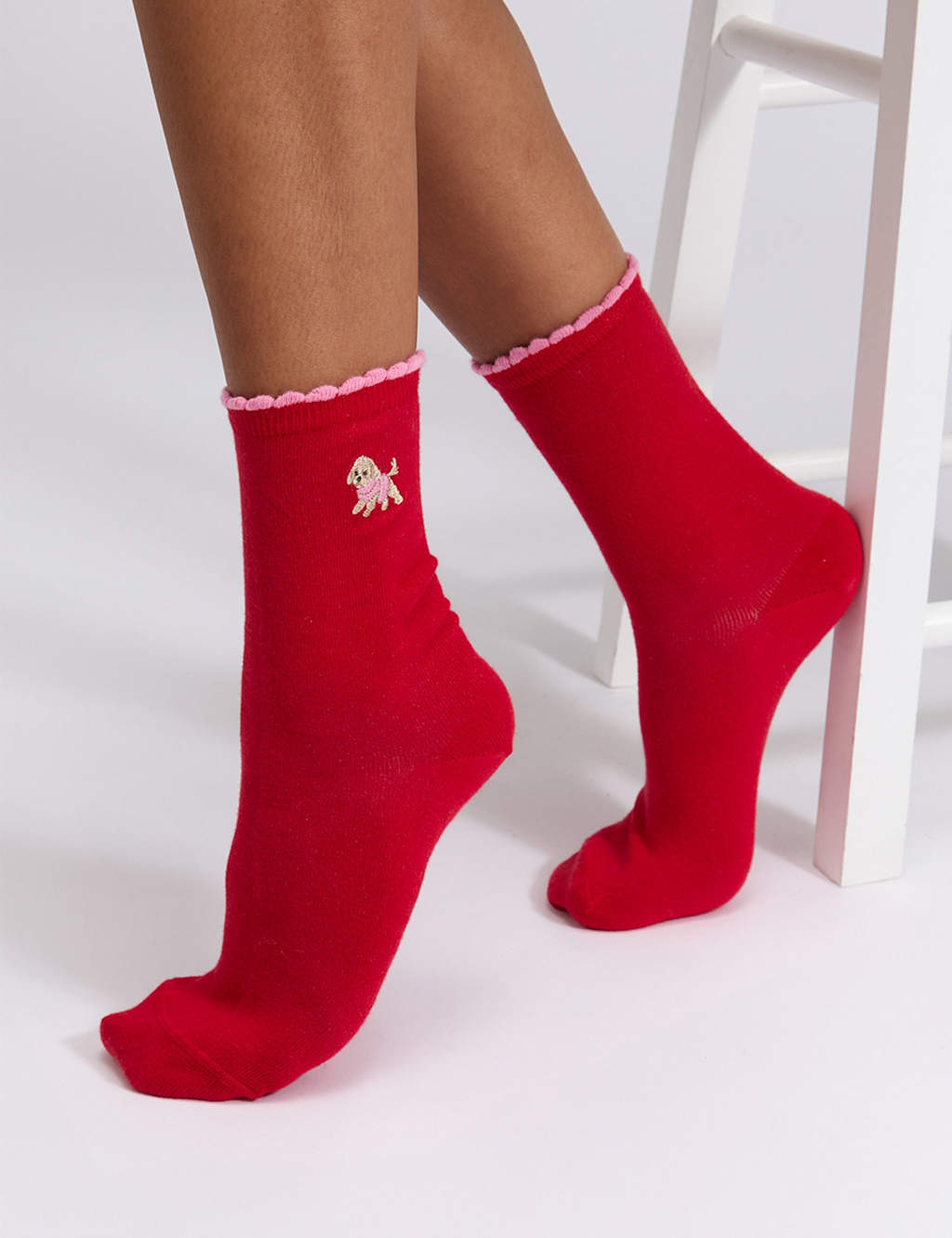 Boux Avenue Cockapoo Socks Gift Box Red Mix
