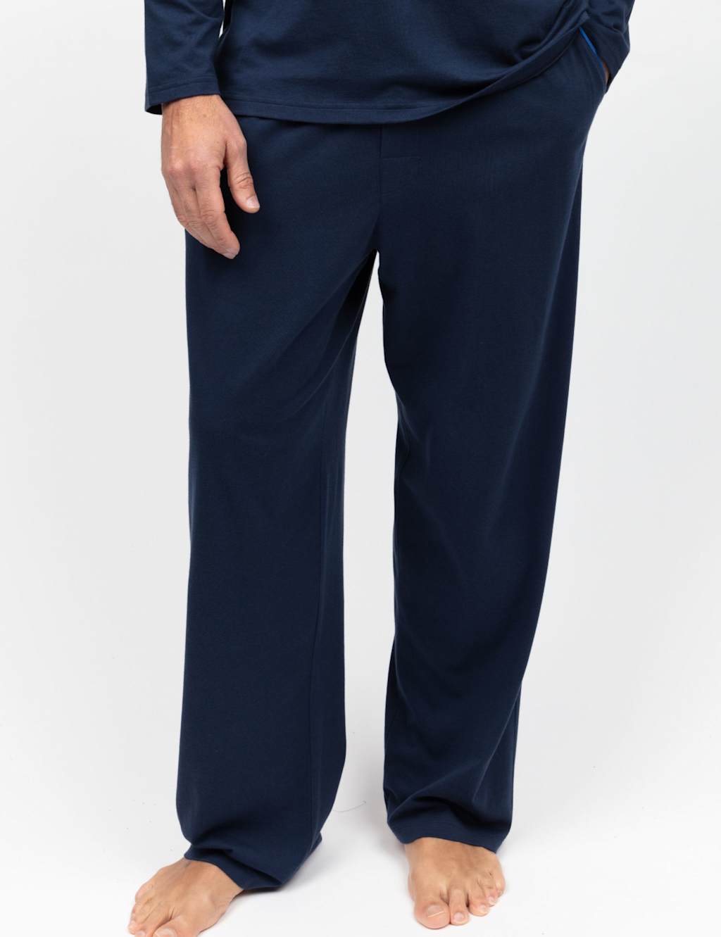 Cyberjammies Cotton Modal Blend Jersey Pyjama Bottoms Navy