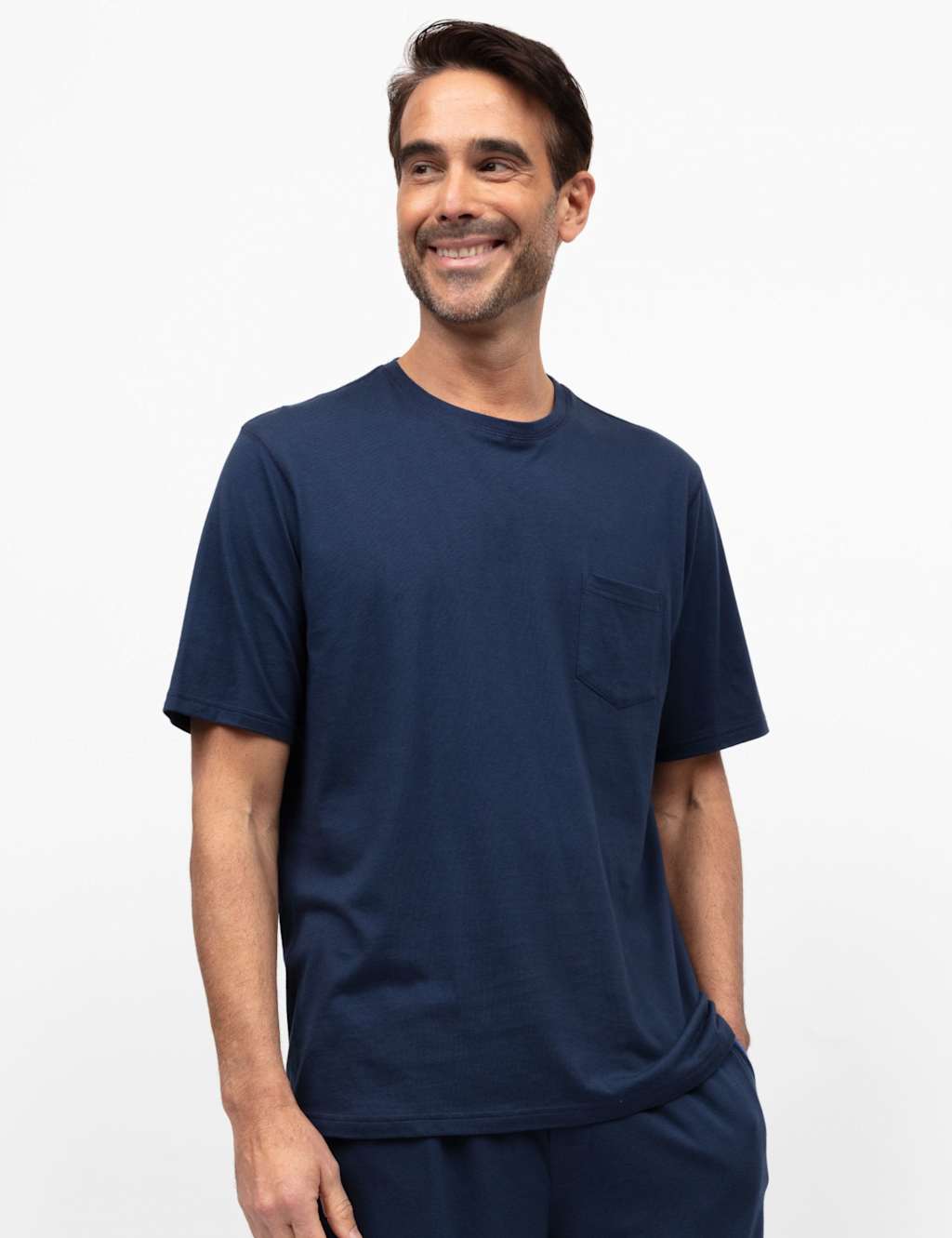 Cyberjammies Cotton Modal Blend Jersey Pyjama Top Navy