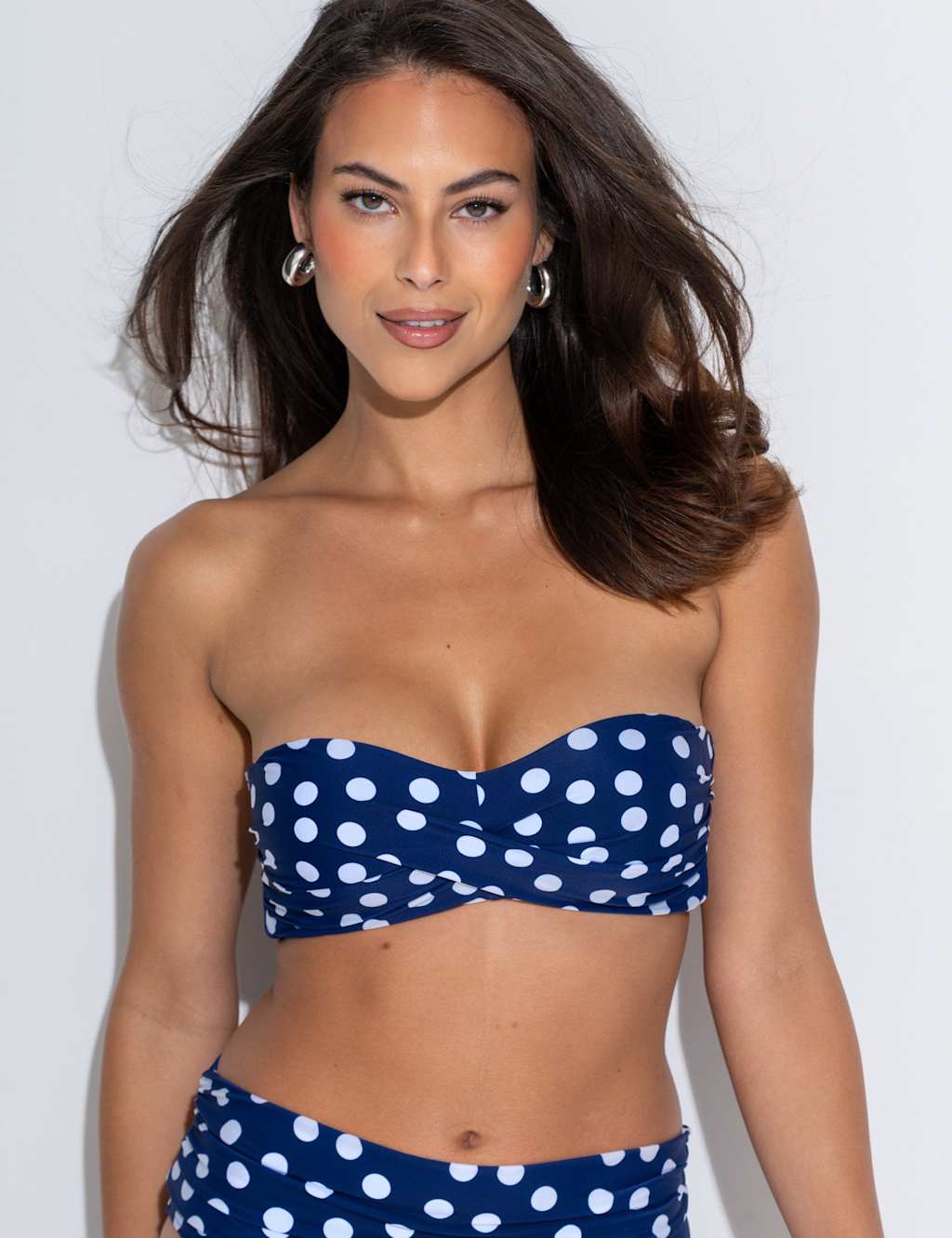 Pour Moi Women's Santa Monica Non Wired Strapless Bandeau Top - 20 - Navy Mix - Available at M&S