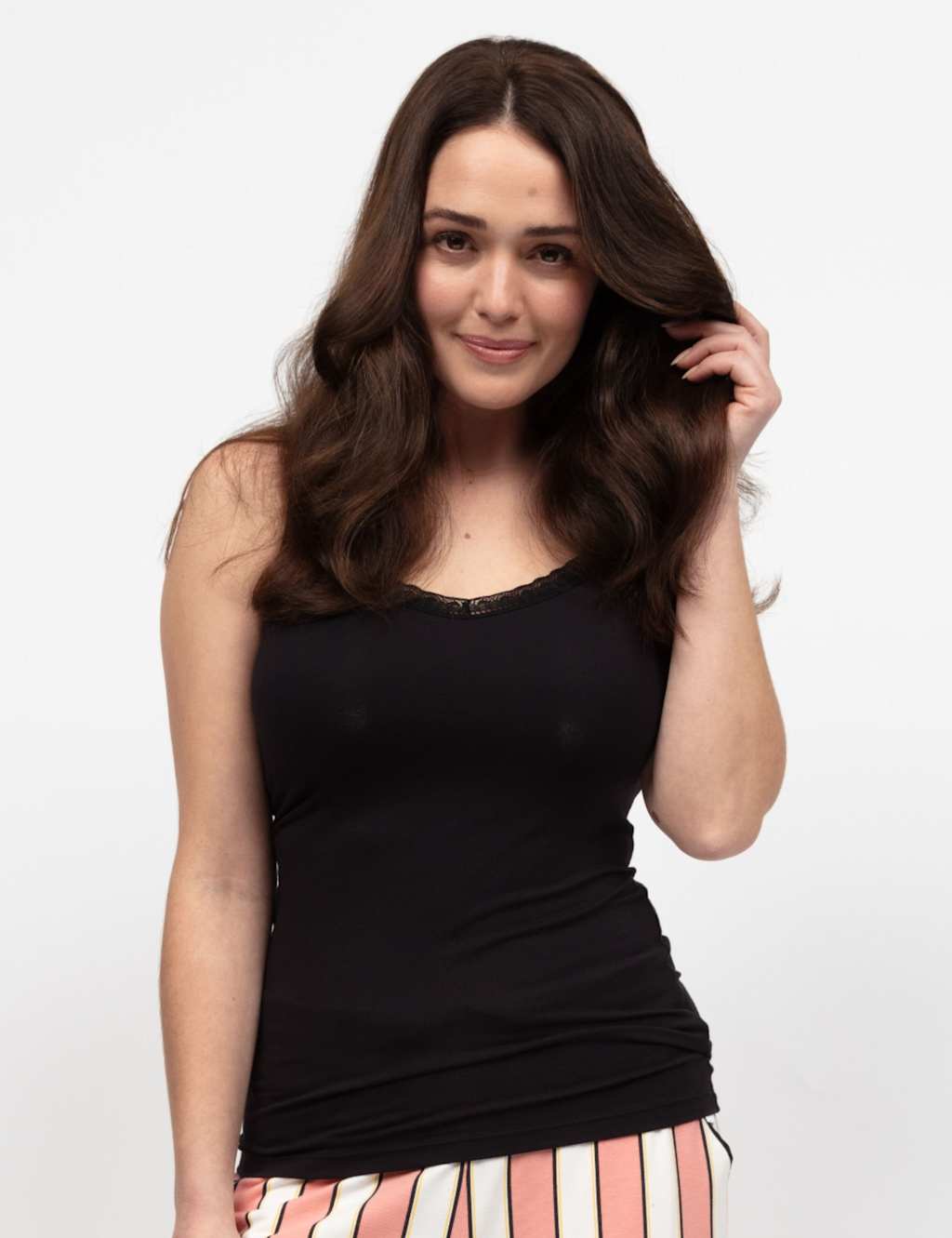 Cyberjammies Modal Rich Jersey Hidden Support Vest Black