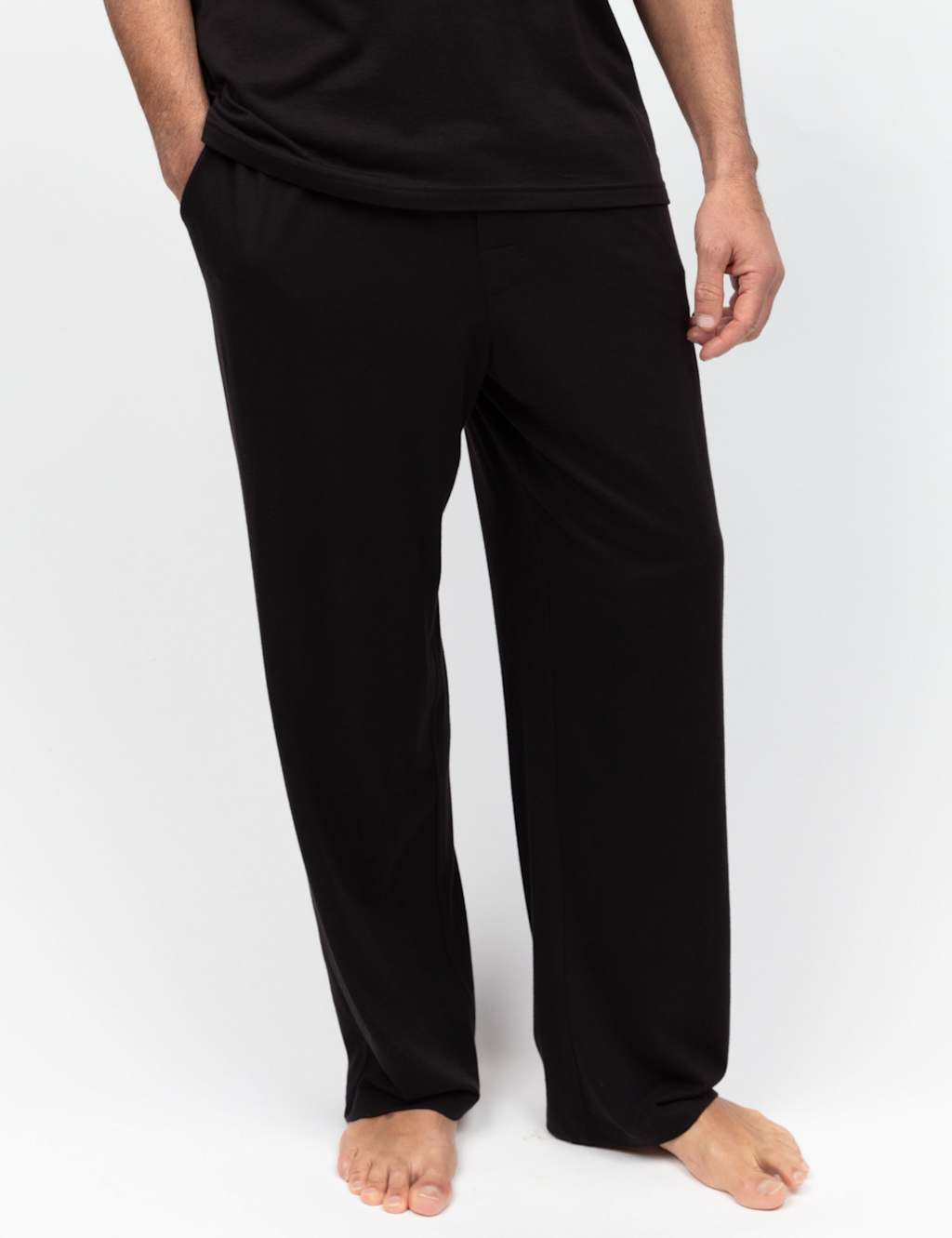 Cyberjammies Cotton Modal Jersey Pyjama Bottoms Black