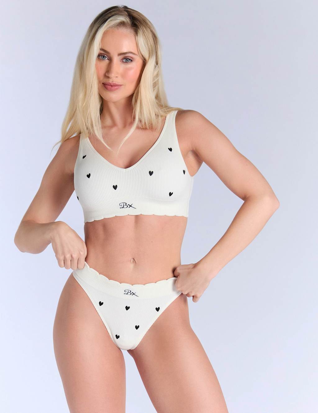 Boux Avenue Heart Seamless Bralette Cream