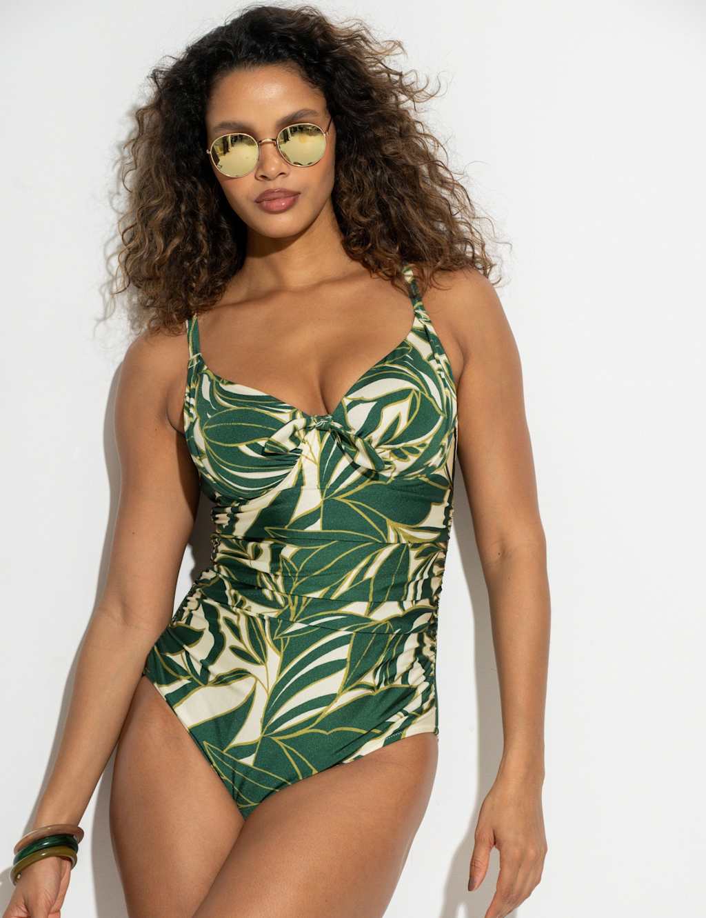 Pour Moi Women's St Kitts Printed Wired Swimsuit (D-J) - 34/G - Ivory Mix - Available at M&S