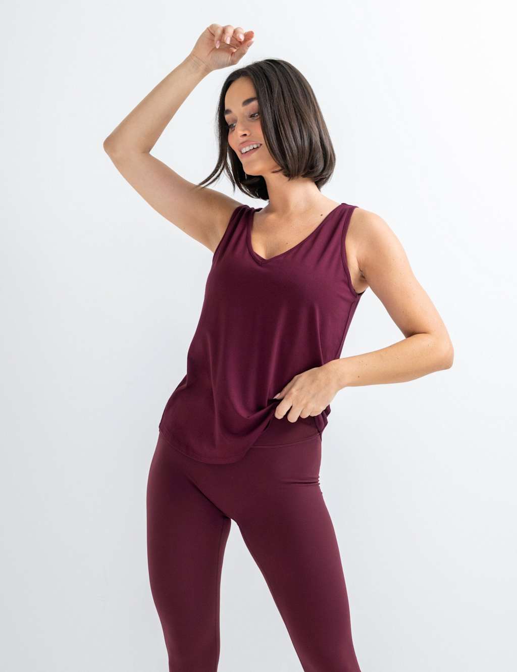 Pour Moi Women's V-Neck Vest Top - 14 - Burgundy - Available at M&S