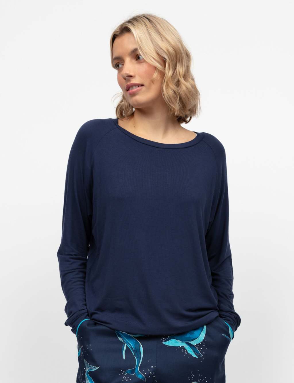 Cyberjammies Modal Rich Pyjama Top Navy