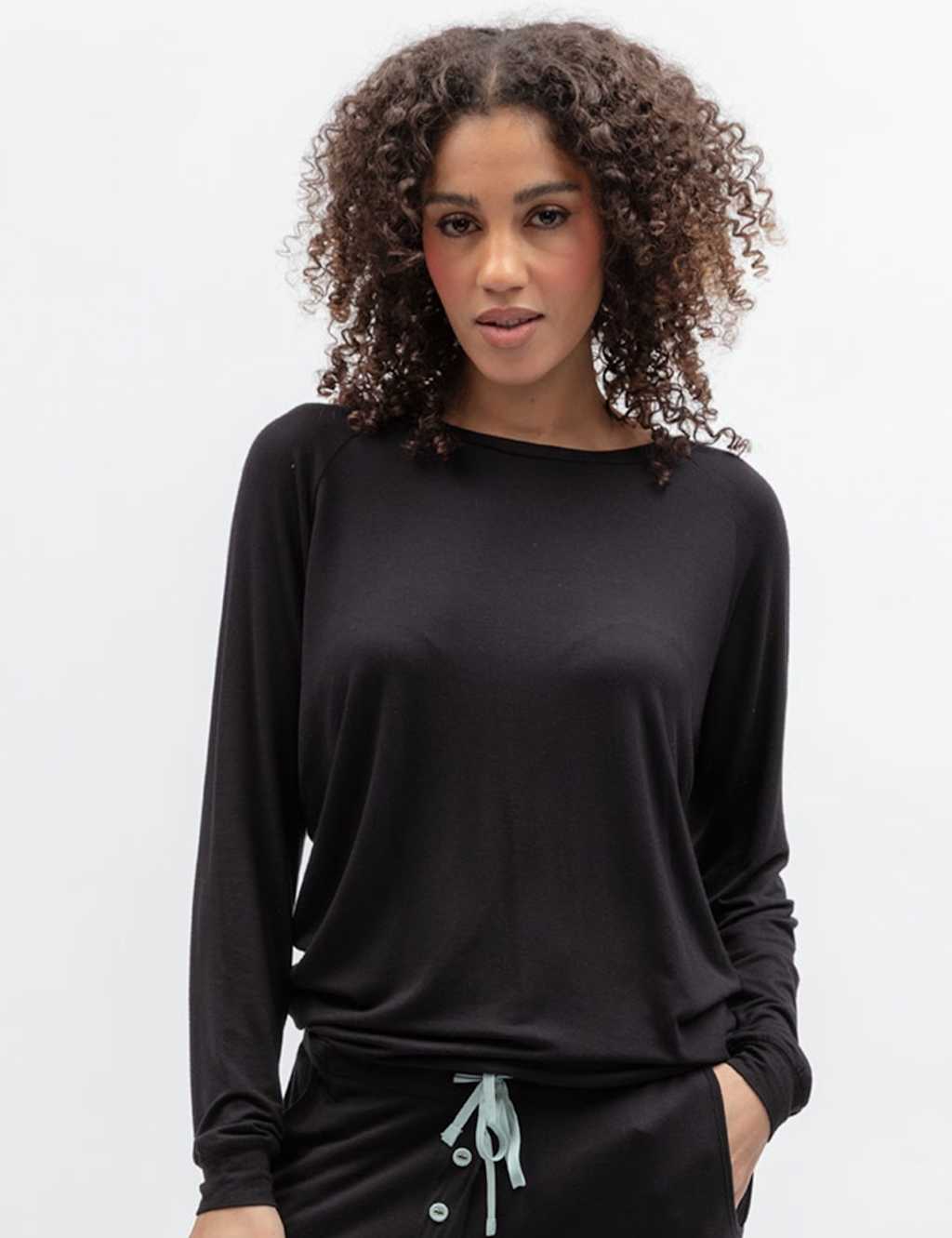 Cyberjammies Women's Modal Rich Pyjama Top - 24 - Black - Available at M&S