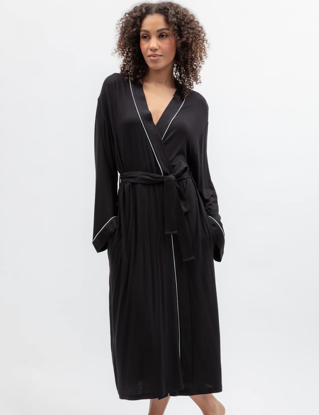 Cyberjammies Women's Modal Rich Jersey Dressing Gown - 10 - Black - Available at M&S