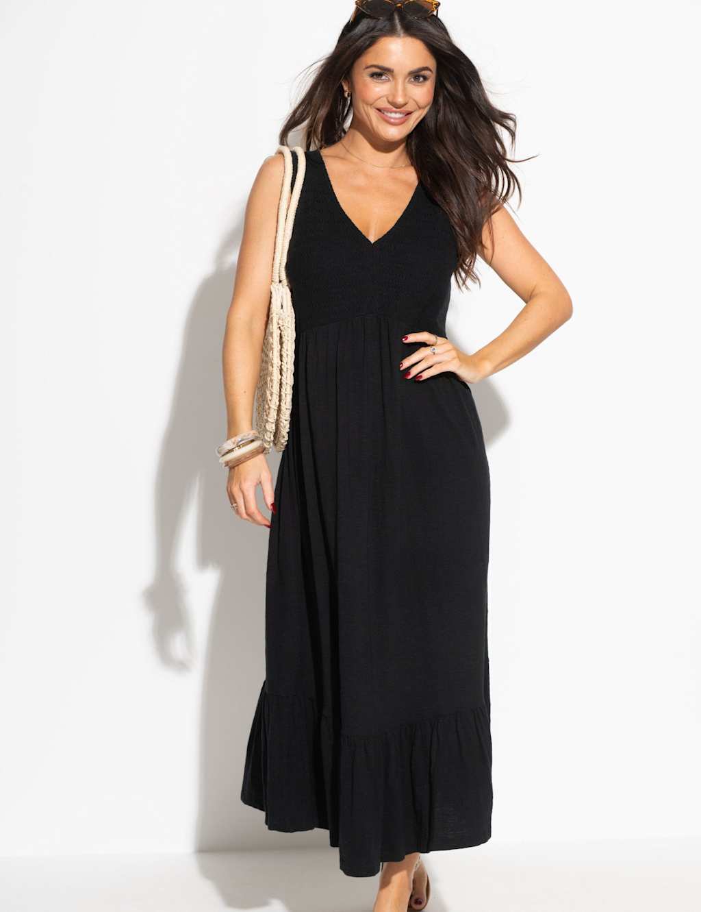Pour Moi Women's Crochet Midi Dress - 12 - Black - Available at M&S