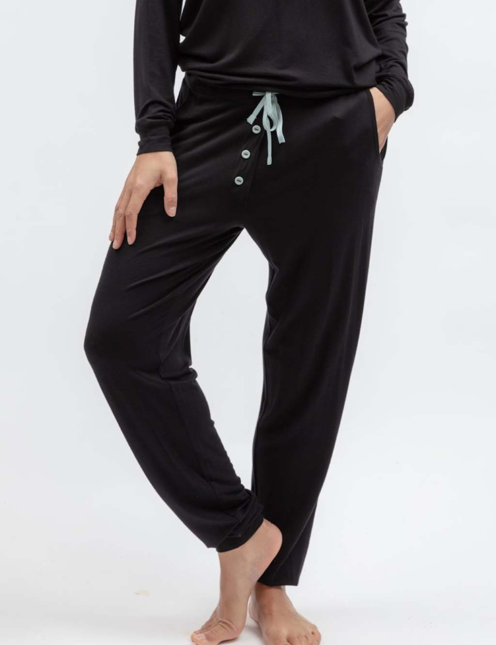 Cyberjammies Women's Modal Rich Cuffed Hem Pyjama Bottoms - 24 - Black - Available at M&S