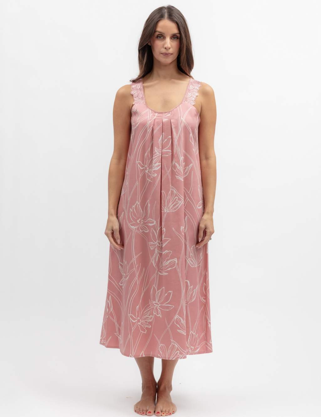 Cyberjammies Women's Cotton Modal Floral Nightdress - 14 - Pink Mix - Available at M&S