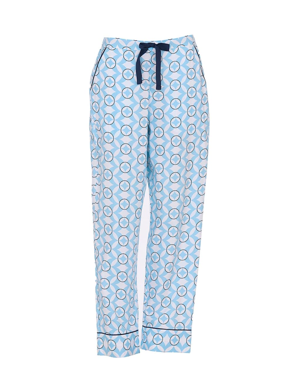 Cyberjammies Cotton Modal Geometric Pyjama Bottoms Light Blue Mix
