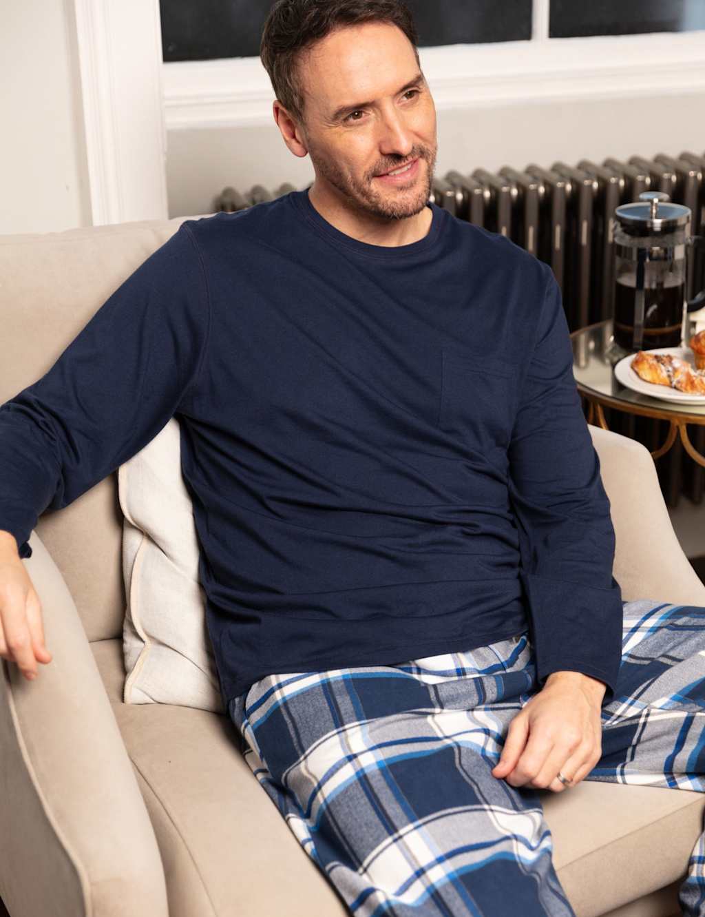 Cyberjammies Cotton Modal Blend Pyjama Top Navy