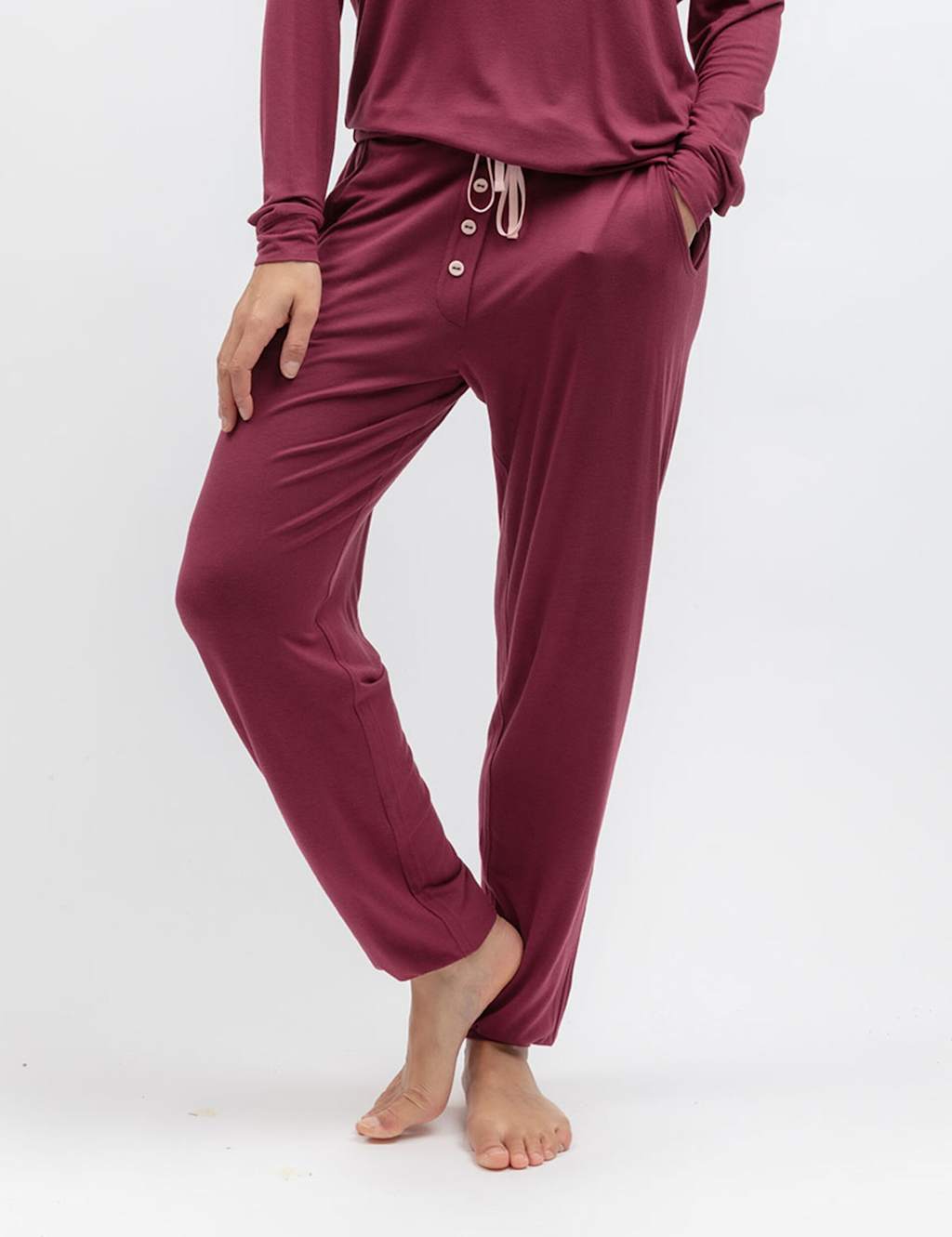 Cyberjammies Women's Jersey Pyjama Bottoms - 24 - Berry - Available at M&S