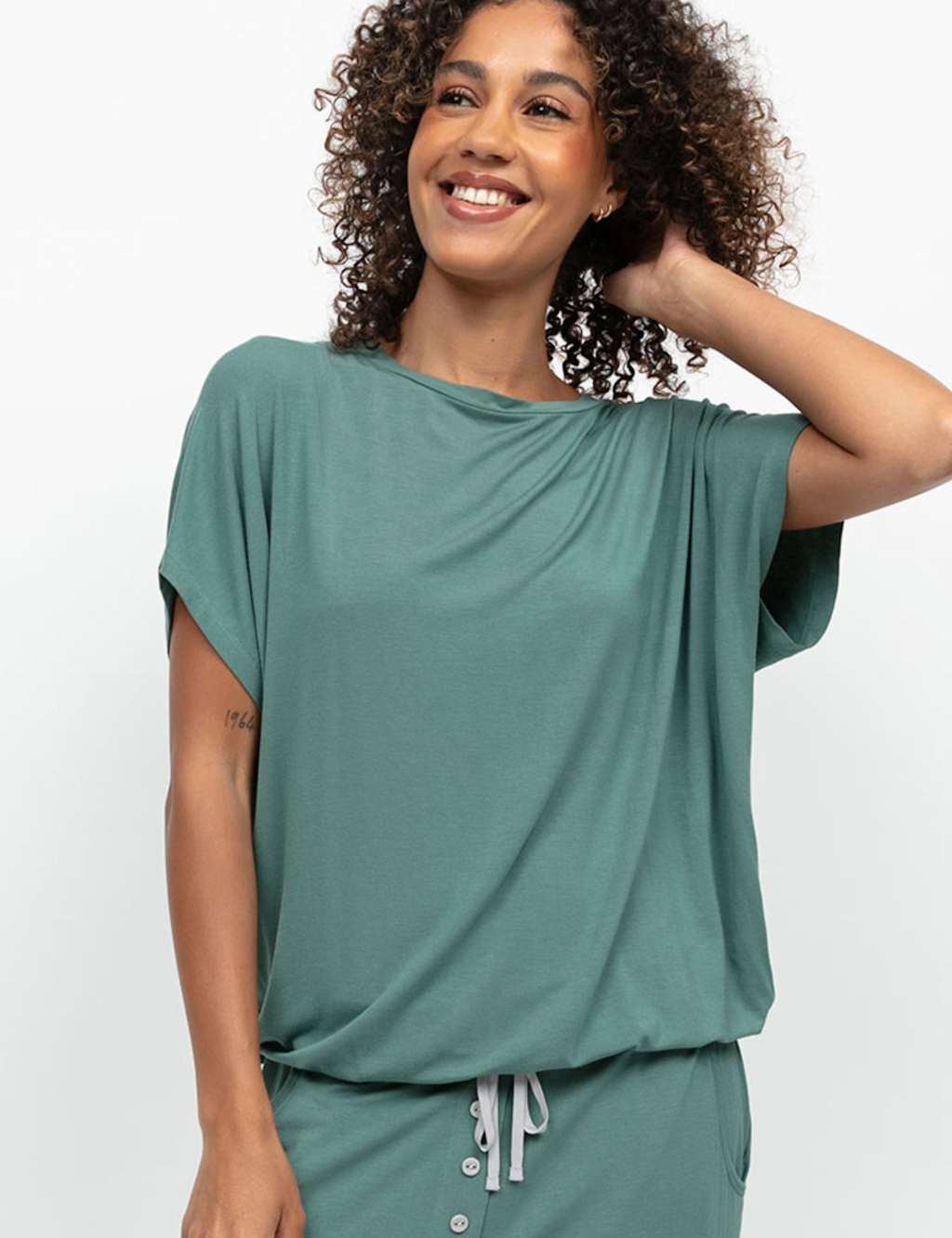Cyberjammies Modal Rich Pyjama Top Green