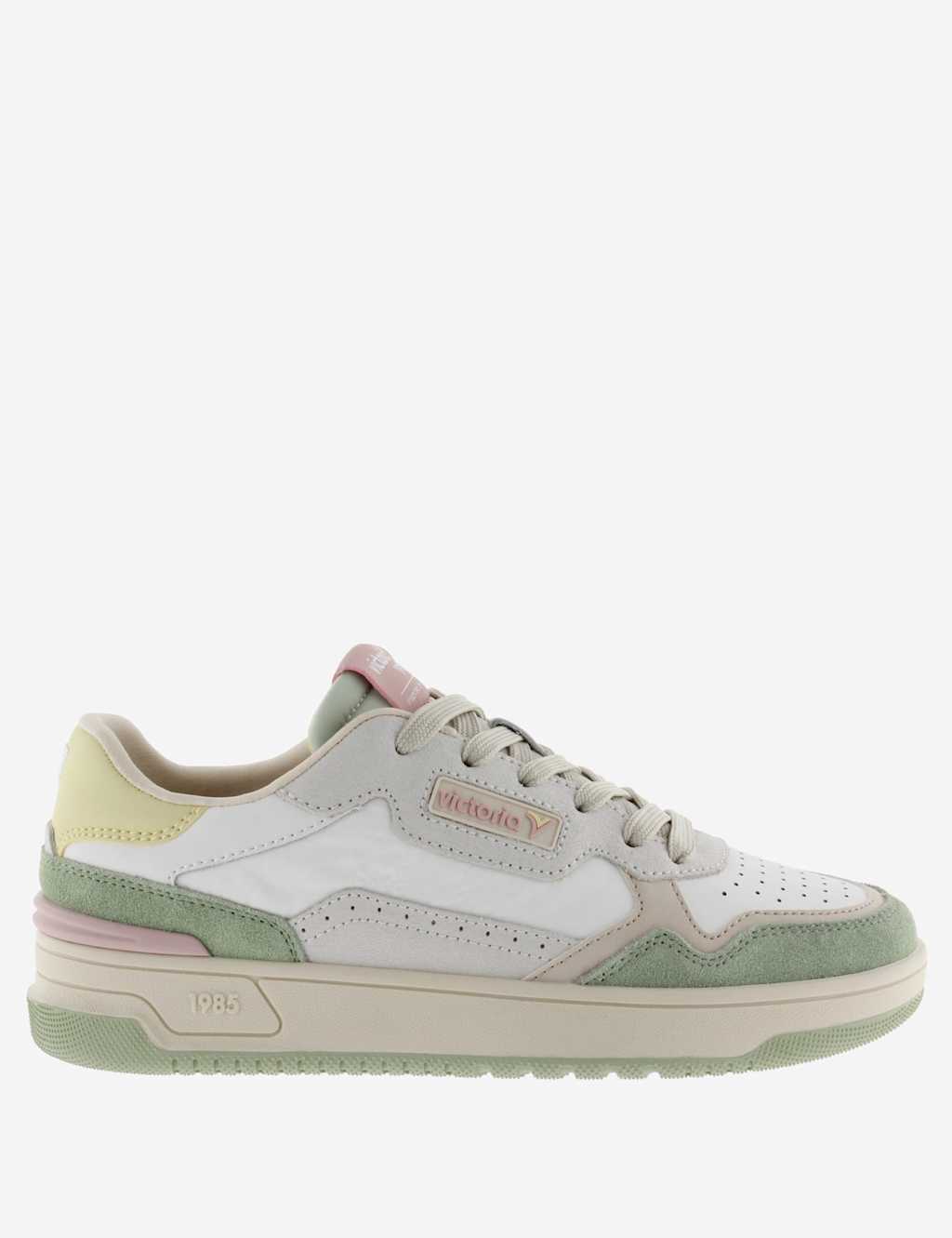 C80 Leather Lace Up Perforated Trainers
